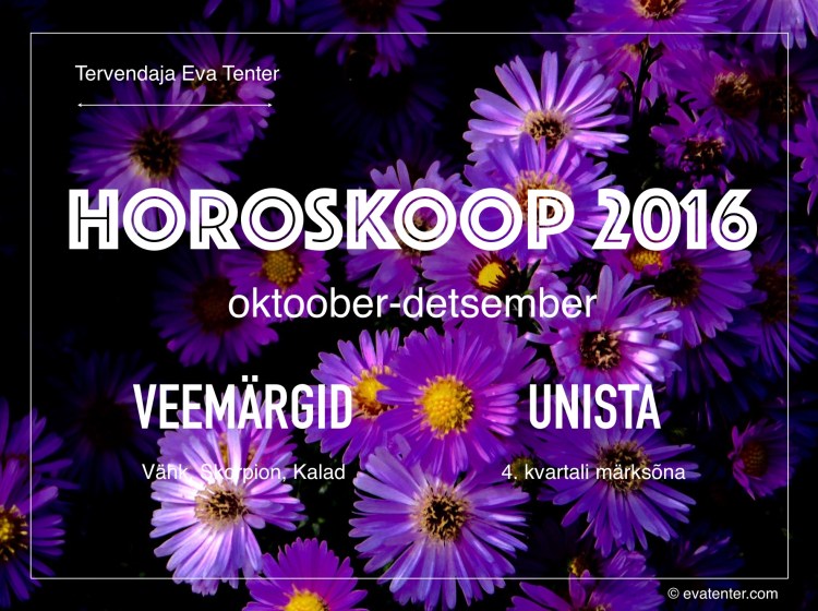 horoskoop 2016 IV kvartal veemärgid