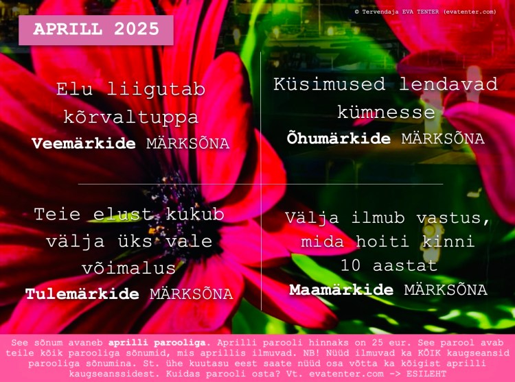 aprill 2025 lisasõnumid