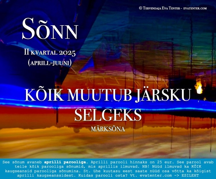 sõnn aprill mai juuni 2025