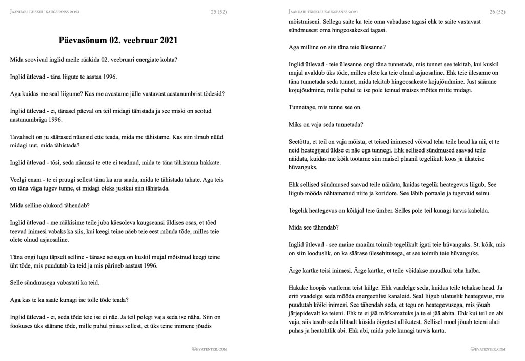 sõnum 02 veebruar 2021