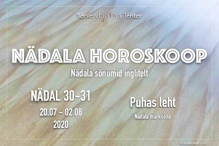 nädala horoskoop 30-31 2020