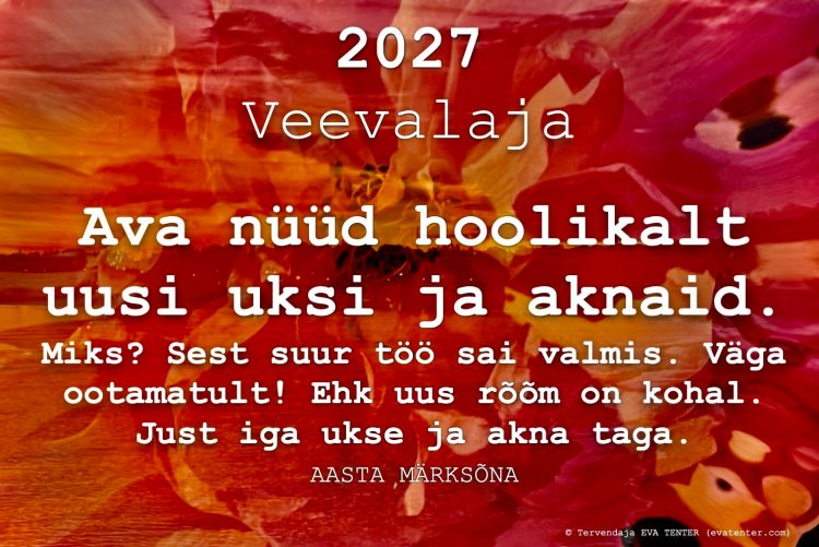 horoskoop 2027 veevalaja